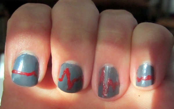 Heart Beat Nail Design - Bucket List Ideas